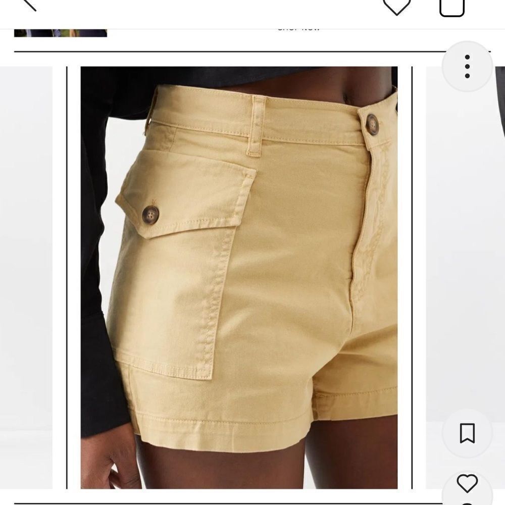 FRAME Women's Tan Cargo Shorts Size 34